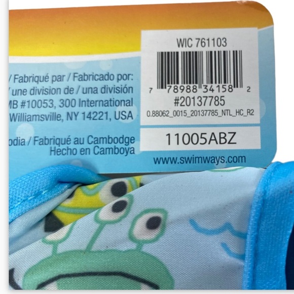 NWT SwimWays Monster Print Swim Vest Ages 2-4 Swim Step 2 Life Jacket - Picture 5 of 7